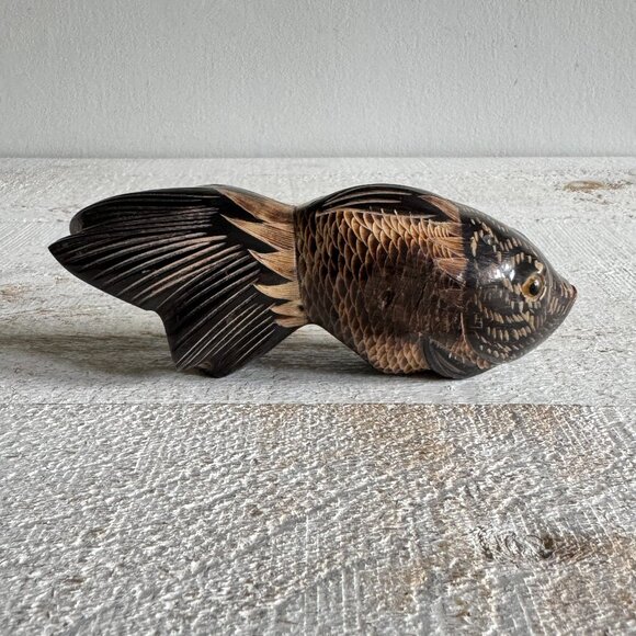 Carved Fish Decor - Made in Thailand - Picture 1 of 10